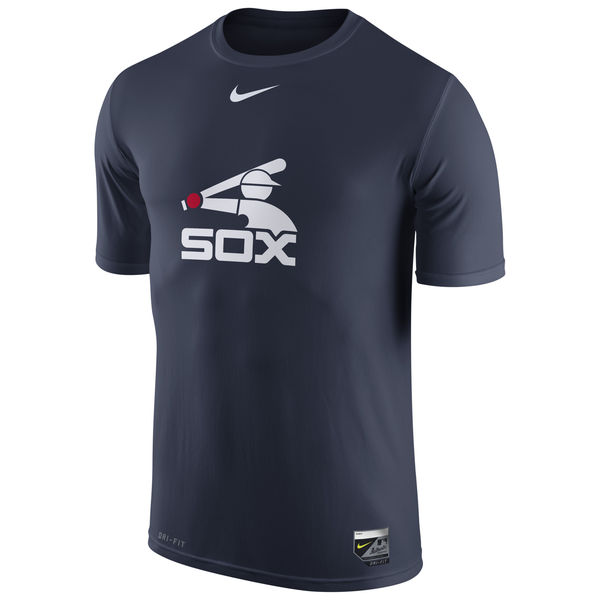 MLB Men Chicago White Sox Nike Authentic Collection Legend Logo 1.5 Performance TShirt  Navy->mlb t-shirts->Sports Accessory
